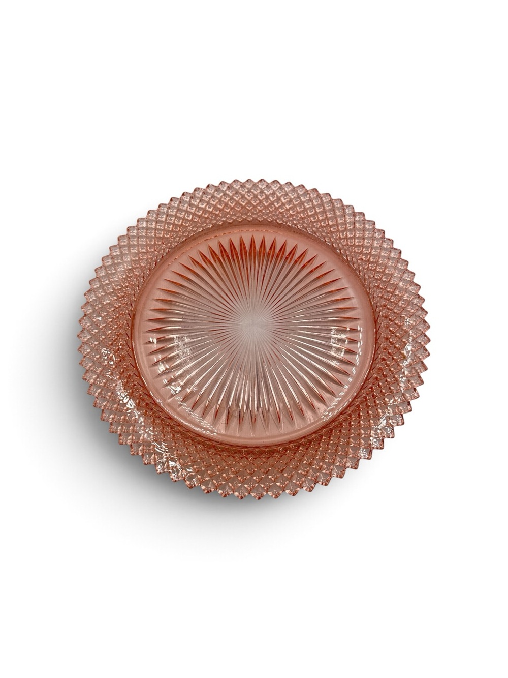 Vintage Jeannette Windsor Pink Depression Glass Serving Plate 10.25”